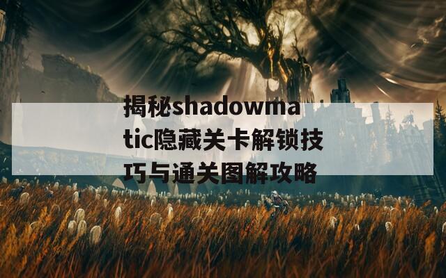 揭秘shadowmatic隐藏关卡解锁技巧与通关图解攻略