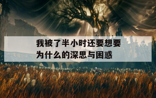 我被了半小时还要想要为什么的深思与困惑