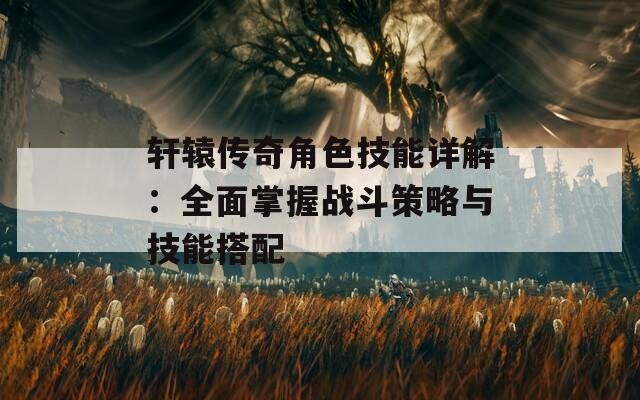 轩辕传奇角色技能详解：全面掌握战斗策略与技能搭配