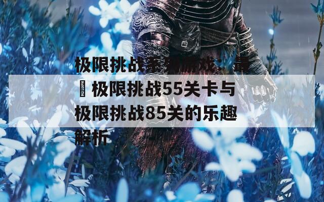 极限挑战系列游戏：最囧极限挑战55关卡与极限挑战85关的乐趣解析