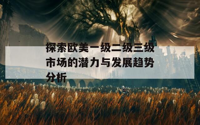探索欧美一级二级三级市场的潜力与发展趋势分析