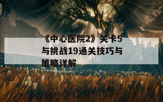 《中心医院2》关卡5与挑战19通关技巧与策略详解