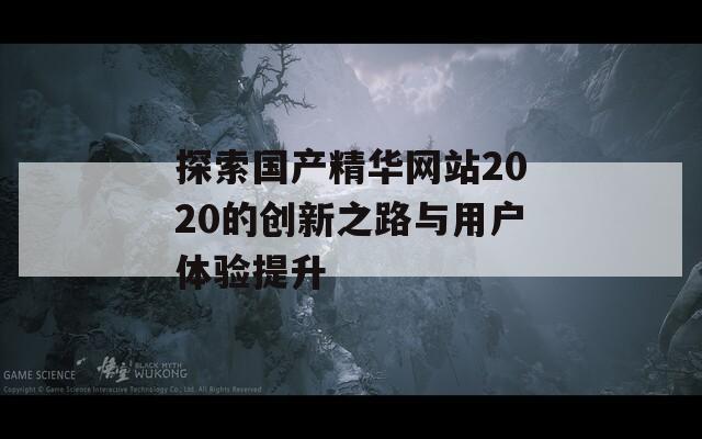 探索国产精华网站2020的创新之路与用户体验提升