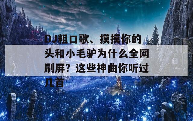 DJ粗口歌、摸摸你的头和小毛驴为什么全网刷屏？这些神曲你听过几首