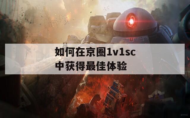 如何在京圈1v1sc中获得最佳体验