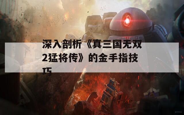 深入剖析《真三国无双2猛将传》的金手指技巧