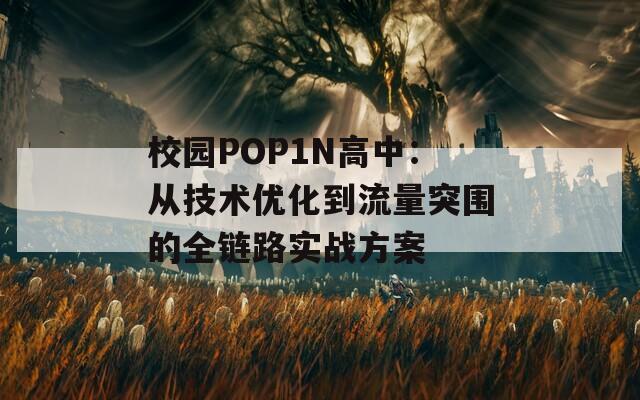 校园POP1N高中：从技术优化到流量突围的全链路实战方案