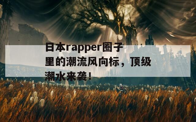 日本rapper圈子里的潮流风向标，顶级潮水来袭！