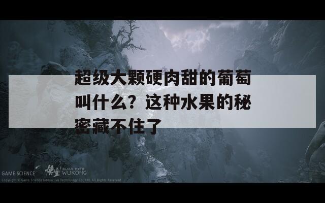 超级大颗硬肉甜的葡萄叫什么？这种水果的秘密藏不住了