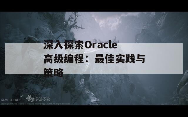 深入探索Oracle高级编程：最佳实践与策略