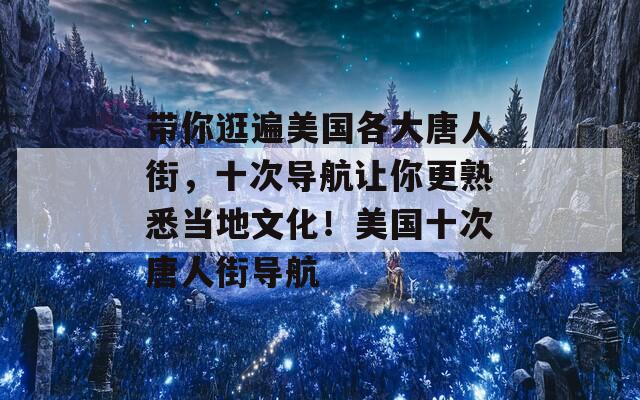 带你逛遍美国各大唐人街，十次导航让你更熟悉当地文化！美国十次唐人街导航