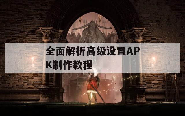 全面解析高级设置APK制作教程